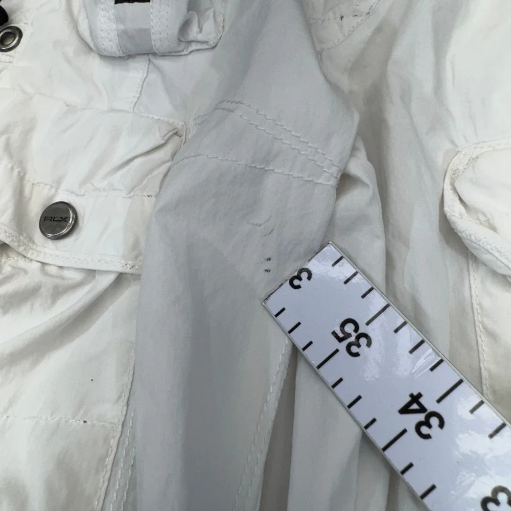 RLX Ralph Lauren Parachute Pants Womens 31R White‎ Convertible Cargo Y2K